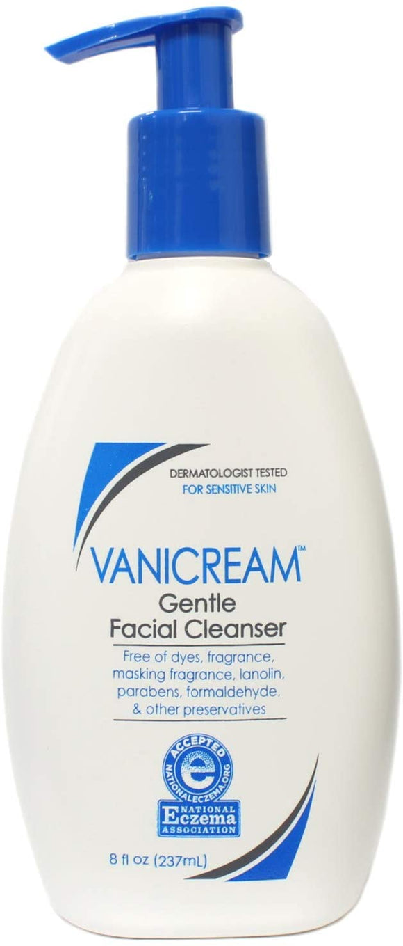 Vanicream Gentle Facial Cleanser for Sensitive Skin, 8 Oz