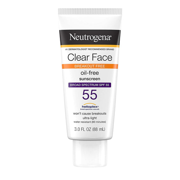 Neutrogena Clear Face Sunscreen SPF 55 - 88 ml